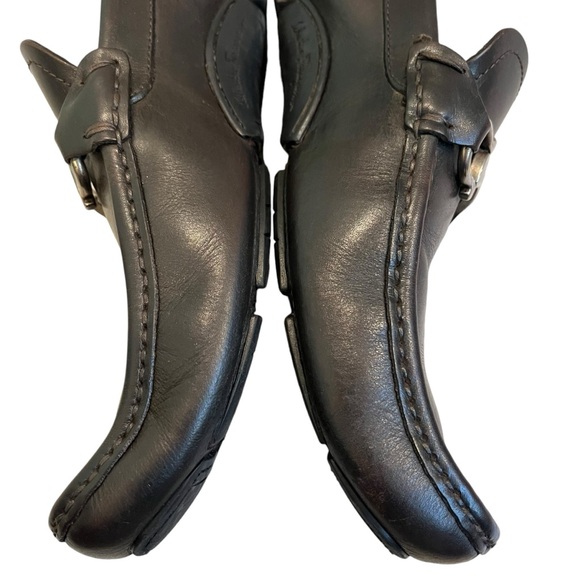 SALVATORE FERRAGAMO Plum Leather Driving Shoes Sz 8.5 EE, RETAIL $560 - Picture 7 of 14